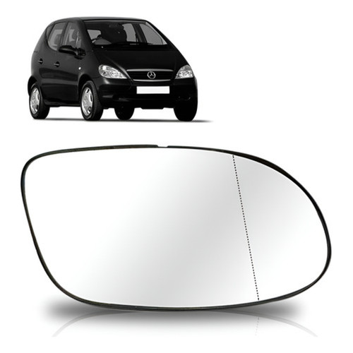 Lente Retrovisor Mercedes Classe A 99 A 05 Lente Branca