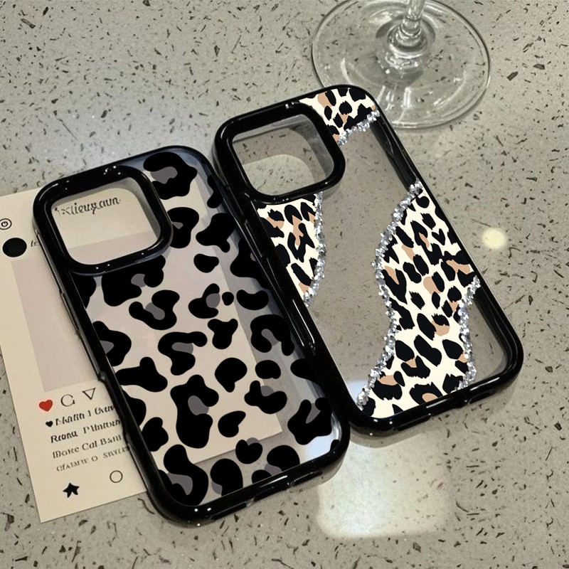 Caso De Impressão De Leopardo Estético Para Samsung A16 A56 A55 A15 A05 A35 A06 A12 A26 A36 A54 A34 A14 A52 A23 Capa Mac