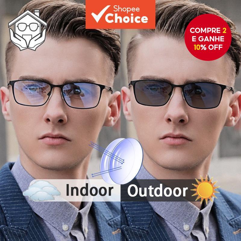 Óculos Fotocromáticos Anti-Luz Azul Para Homens E Mulheres , De Sol Com Proteção UV Computador em Oferta na Shopee