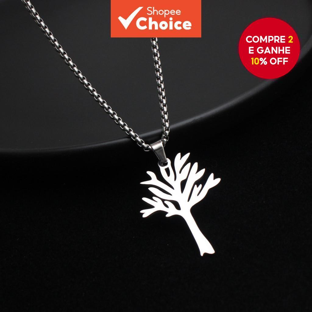 Novo Colar Árvore da Vida Estilo, Aço Inoxidável Unissex, Hipoalergênico, Joia Leve