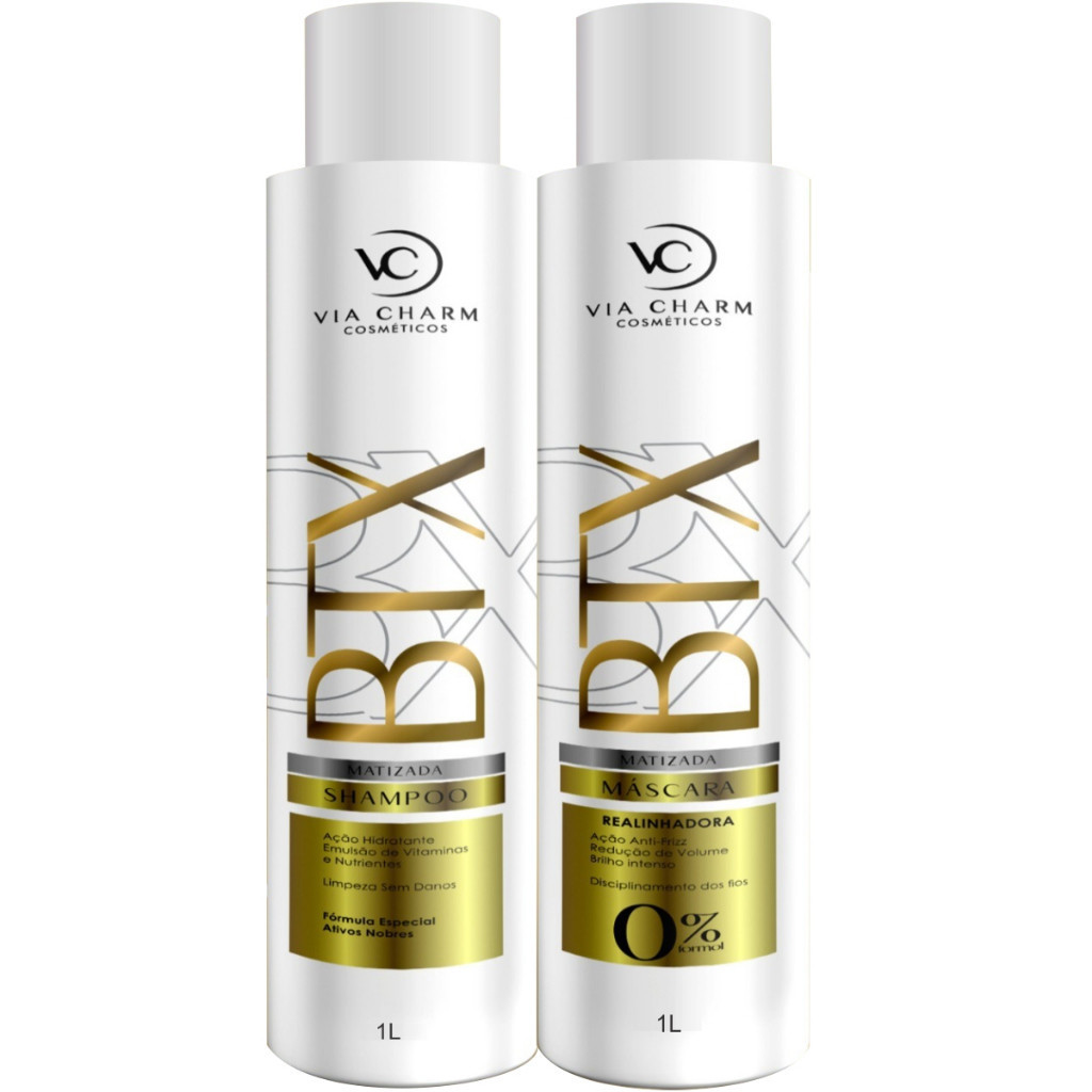 KIT PROGRESSIVA ORGÂNICA VC COSMÉTICOS BTOX 0%FORMOL 1LT REALINHAMENTO