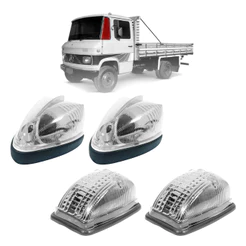 Lanterna de Teto Caminhão MB 608 708 + Par Lanterna de Pisca Seta Dianteira Cristal