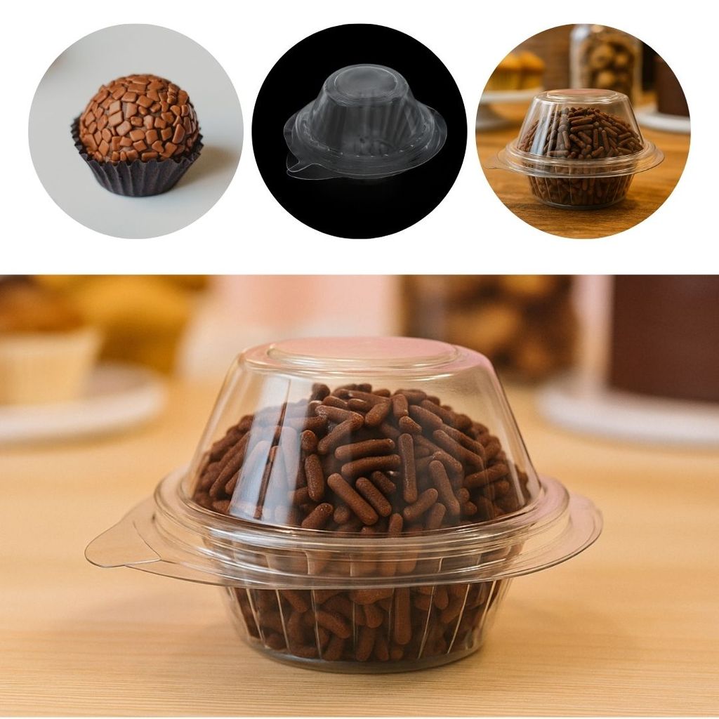 30 EMBALAGEM BLISTER INDIVIDUAL PARA DOCES E BRIGADEIROS BWB 14151 (CHOCO)