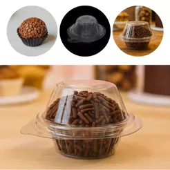 30 EMBALAGEM BLISTER INDIVIDUAL PARA DOCES E BRIGADEIROS BWB 14151 (CHOCO)