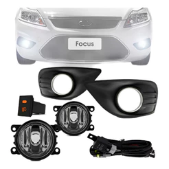 Kit Farol Auxiliar Focus Sedan 2009 À 2012 Grade Aro Cromad