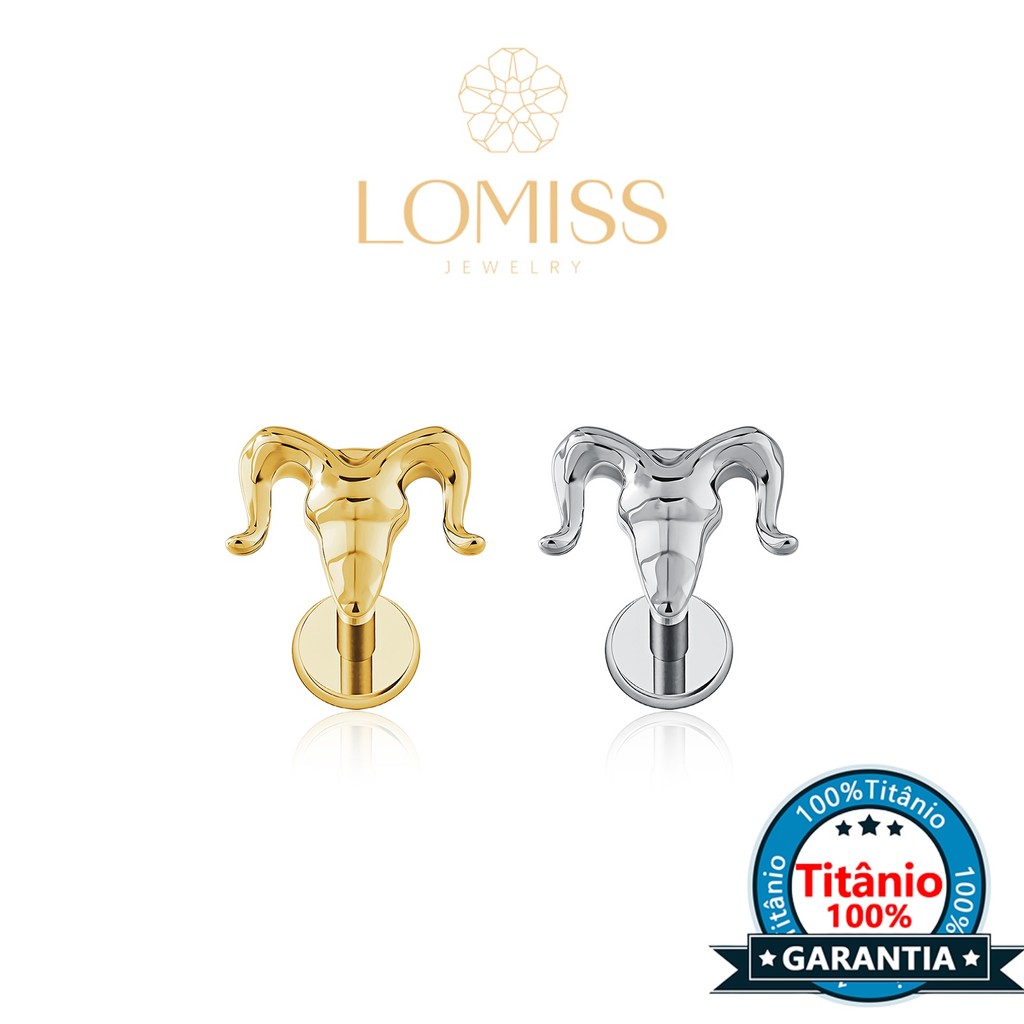 Piercing Orelha Labret de Titânio Carneiro Helix Tragus Conch Nariz Boca Lateral Daith Titanium em Oferta na Shopee