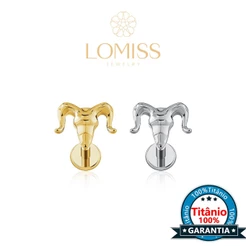 Piercing Orelha Labret de Titânio Carneiro Helix Tragus Conch Nariz Boca Lateral Daith Titanium