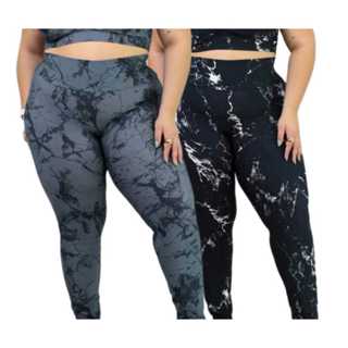 Calça Marmorizada Plus size academia em Oferta na Shopee