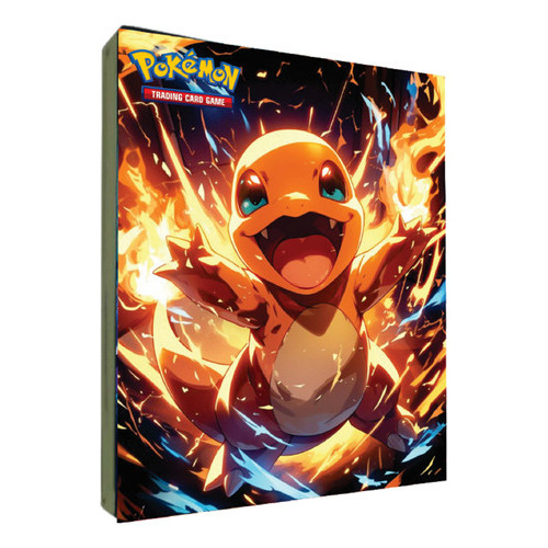 Album Fichario Pasta Charmander Capa Dura Pokemon Sem Folhas Preto