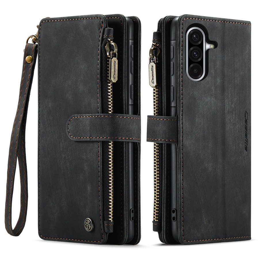 Capa Capinha Carregador Sem Fio Couro Carteira Para Samsung Galaxy A57 A17 A16 A