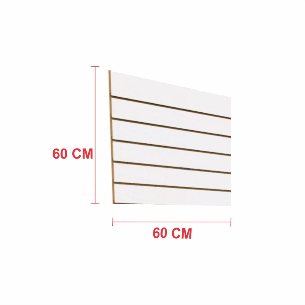 Painel canaletado 60x60 Branco placa mdf canaletado canelado