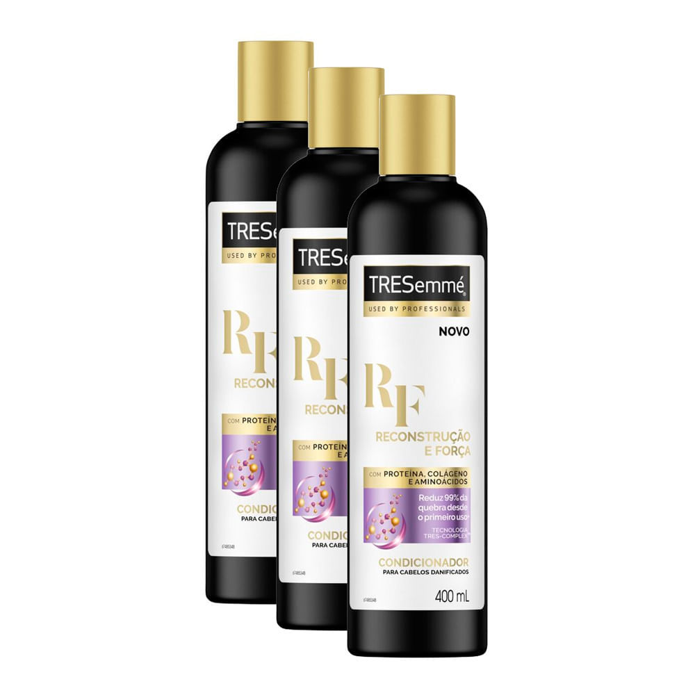 Kit 3 Condicionador TRESemmé Reconstrução e Força 400ml em Oferta na Shopee