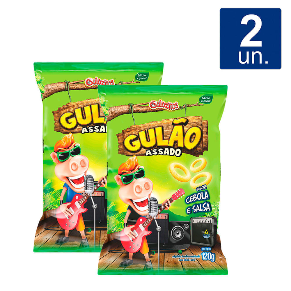 Kit 2 Salgadinho Gulão Assado Cebola e Salsa 120g