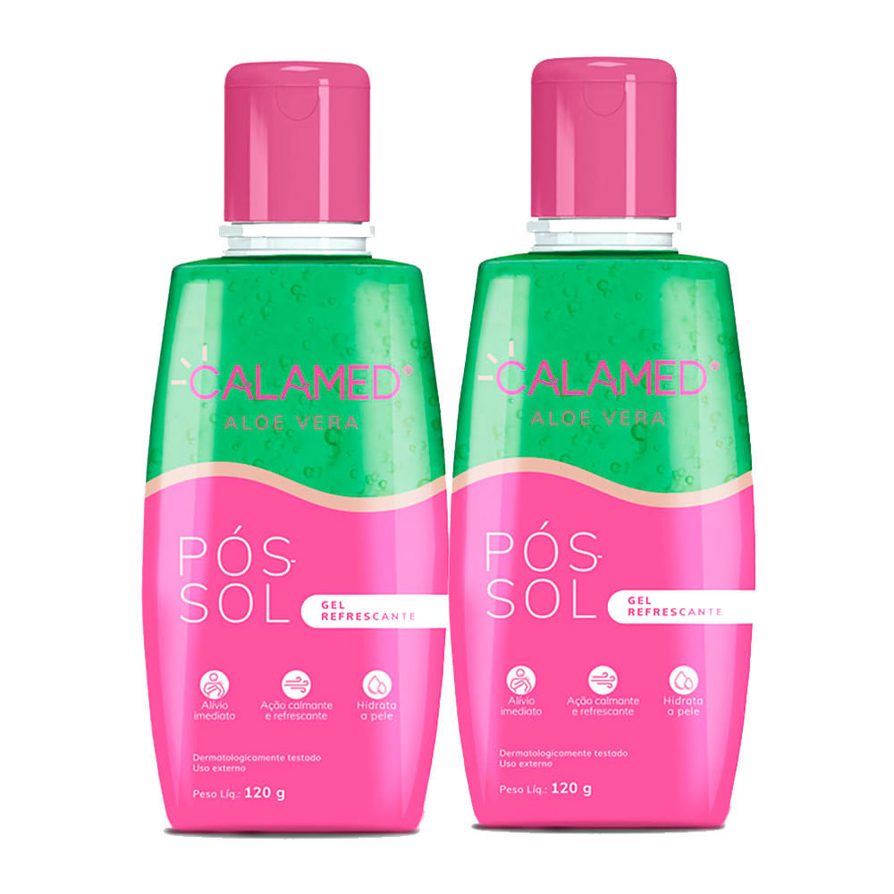 Kit 2 Calamed Gel Refrescante Pós Sol Aloe Vera 120g em Oferta na Shopee