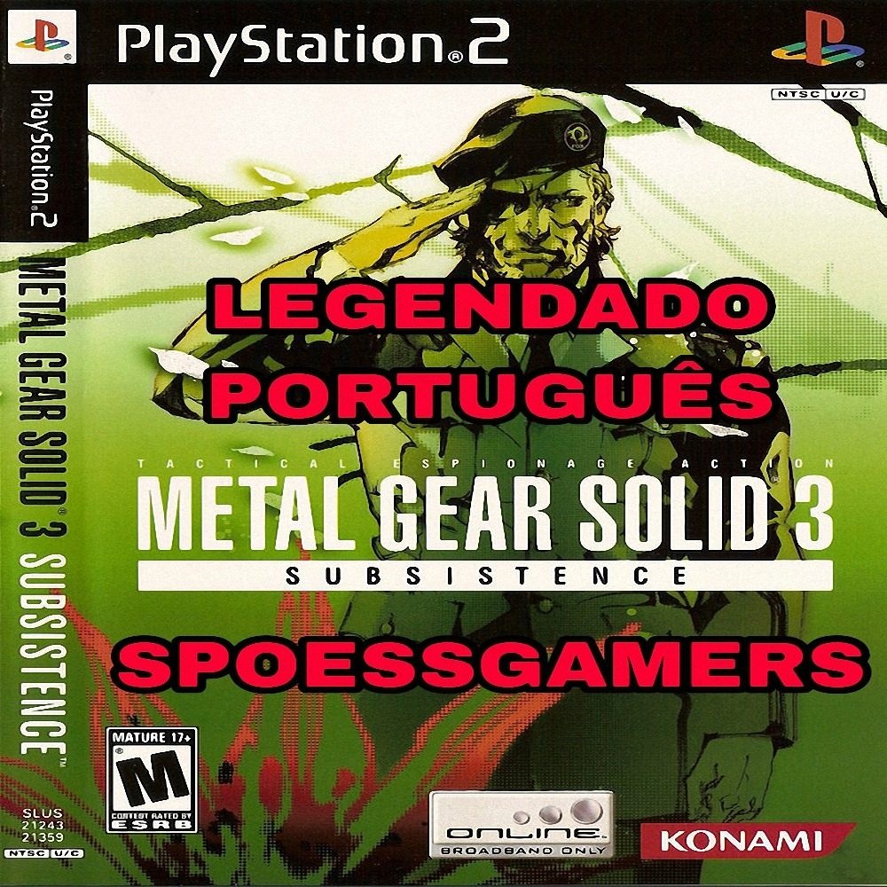 Jogo Ps 2 Metal Gear Solid 3 Subsistênce Disc 1 Ps2  Portugues Me
