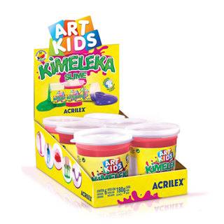 Kimeleka Slime Art Kids 180g Vermelho com 6 unidades Acrilex em Oferta na Shopee