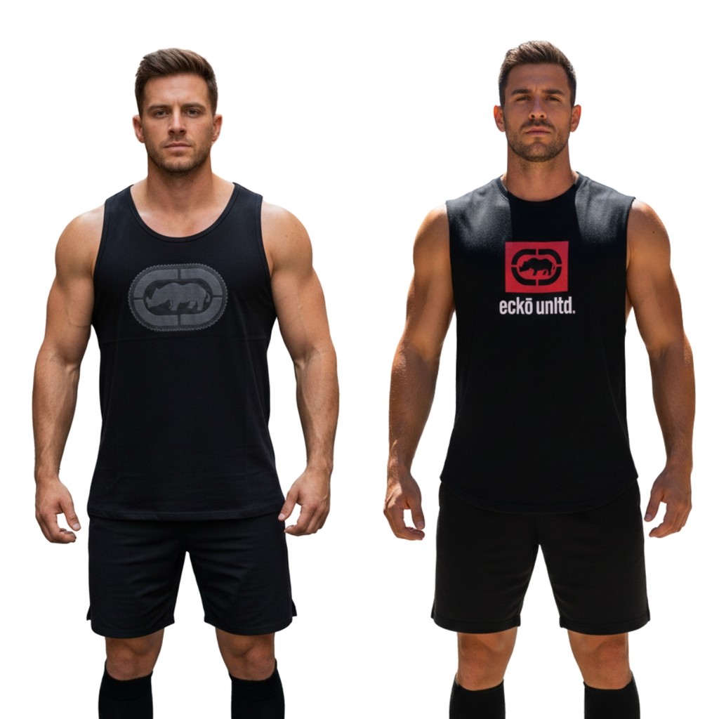 Regata Ecko Unltd Masculina 100% Algodão Original Gola Careca Academia Verão em Oferta na Shopee