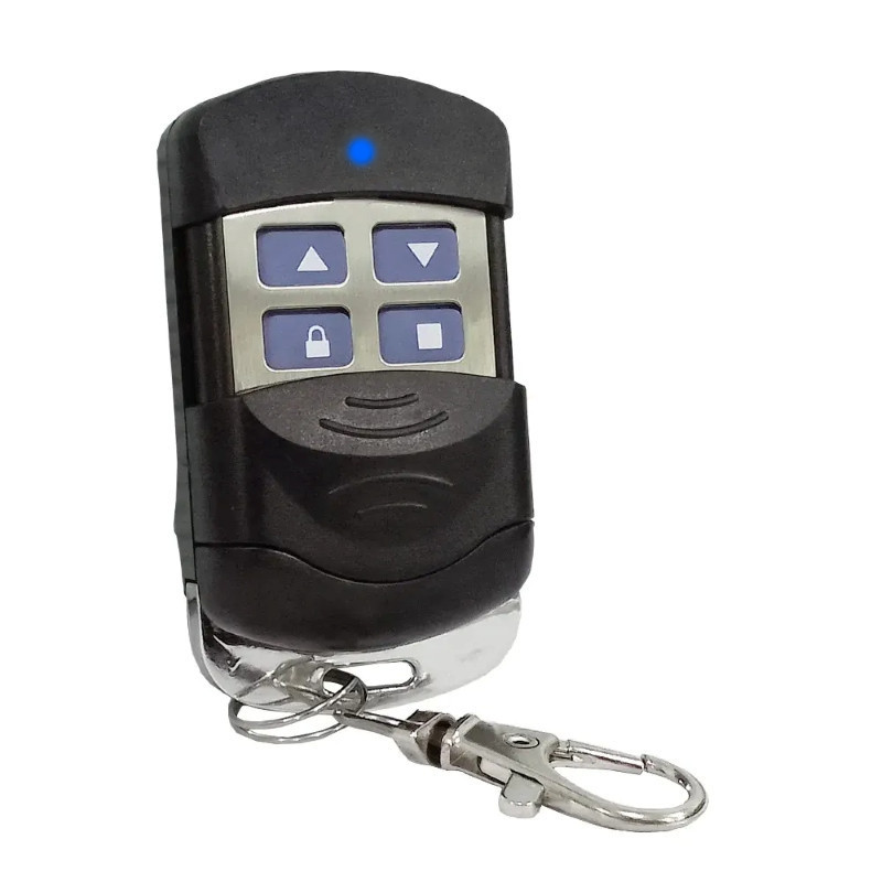 Controle Remoto Compatível 433Mhz Portão Electrónico Garagem 4 Botões Residencial com LED Azul bombom store