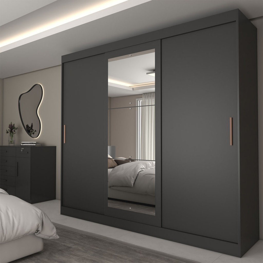 Guarda-Roupa de Casal com Espelho Mdf: Onde Comprar | BuscaProdutos