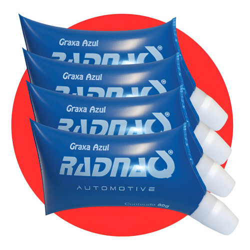 4 Graxa Mineral Azul Especial Para Rolamentos Bisnaga 80g