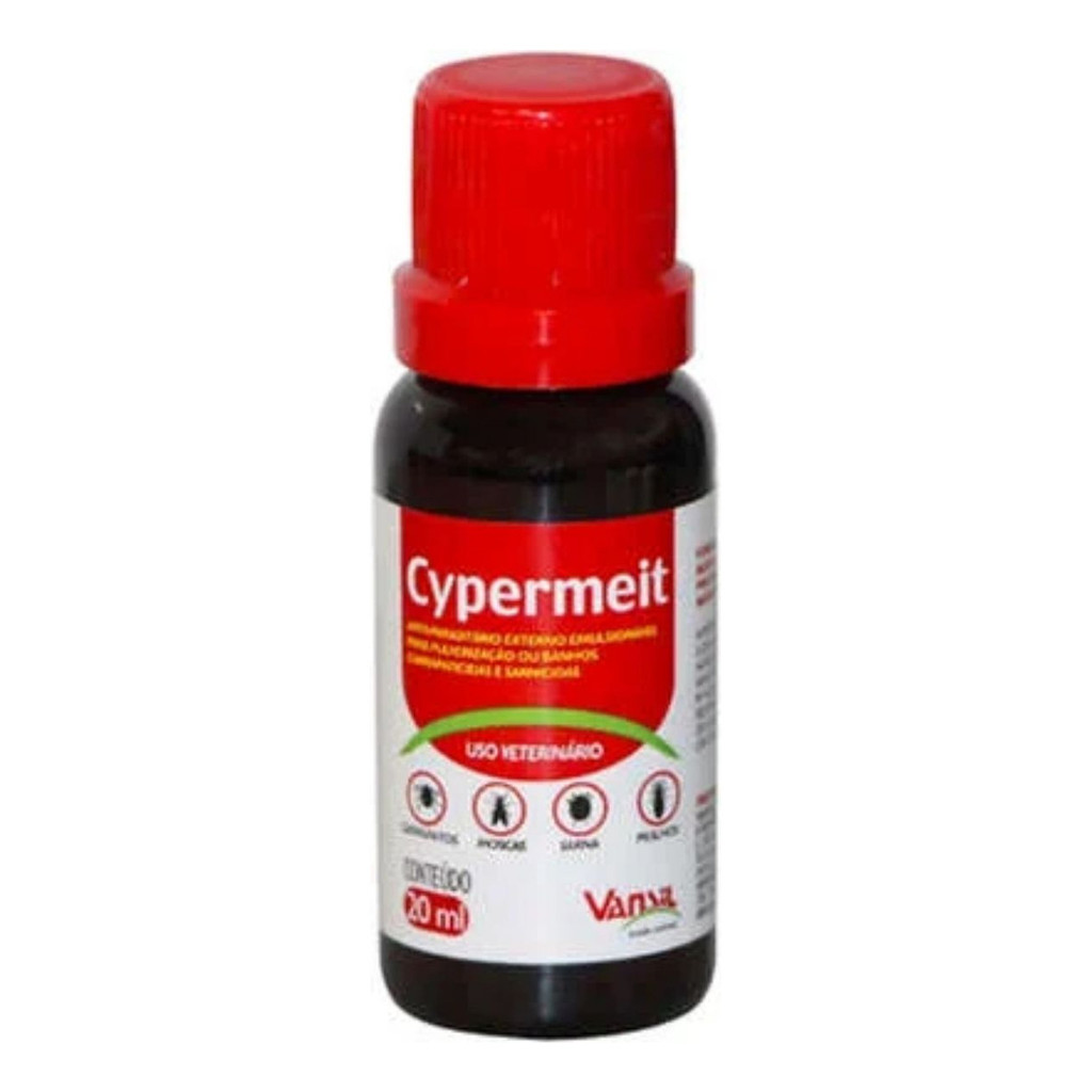 Kit 6 Cypermeit Anti Mata Mosca Piolho Carrapato Berne Sarna