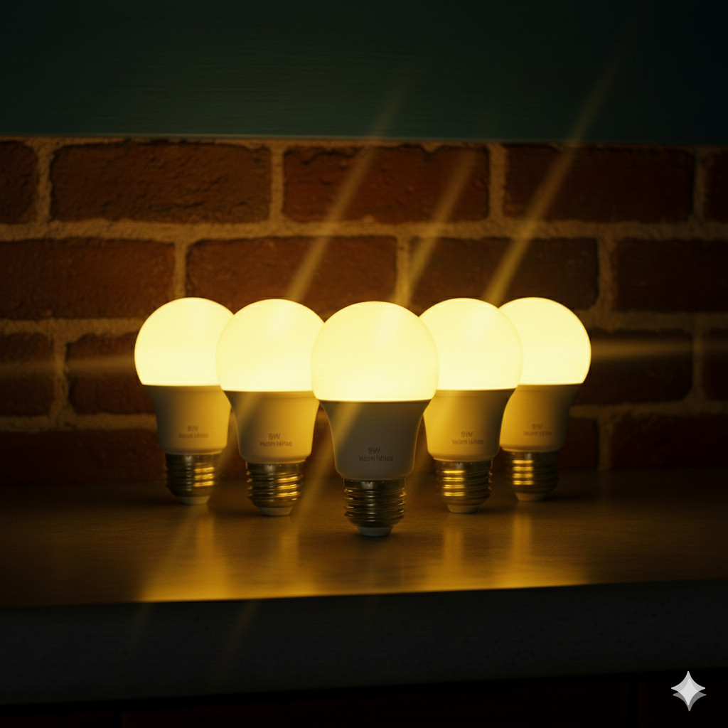 Kit 5 lâmpada de led 9W ou 7W 3000k Bivolt / iluminação/ lâmpada amarela / lâmpadas de led para casa