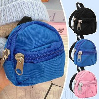 Mini Mochila De Lona Para Acessórios De Bonecas-Escolar Da Moda-Bolsas De Armazenamento Com Zíper Kawaii-Decoração De Bo