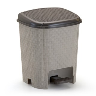Lixeira 6 Litros Com Pedal Rattan Cozinha Banheiro Quarto, Monte Líbano