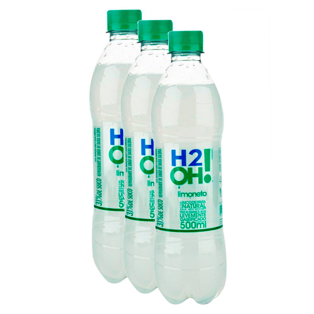 Kit 3 Refrigerante H2OH! Limoneto 500ml em Oferta na Shopee