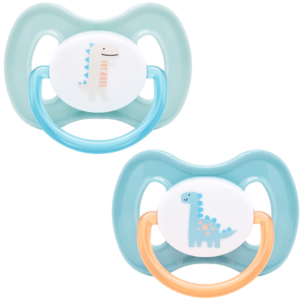 Kit 2 Chupetas Confort Magic Dino 6m+ Tam 2 Buba