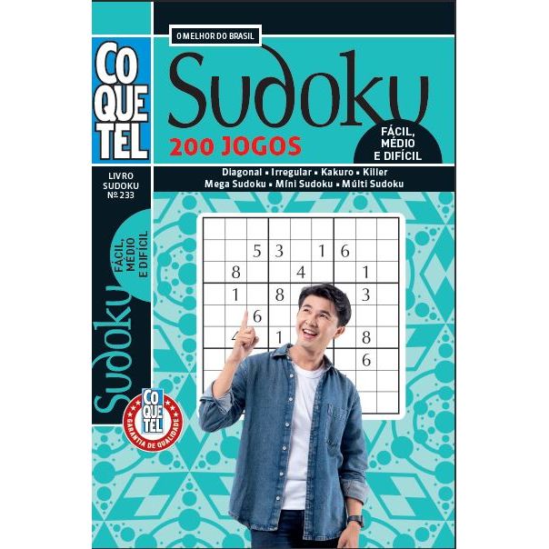 Livro Coquetel Sudoku 233 | 200 jogos em Oferta na Shopee