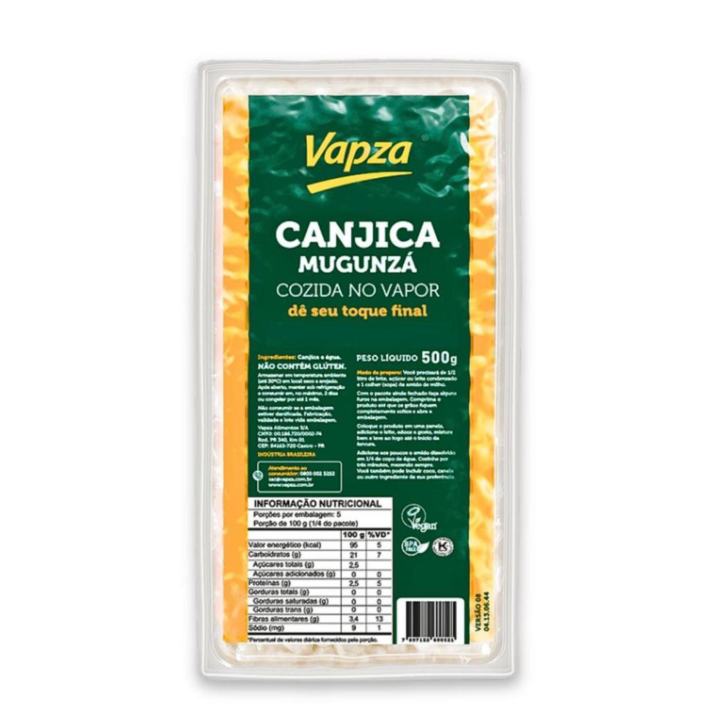 Canjica Cozida No Vapor 500G Vapza