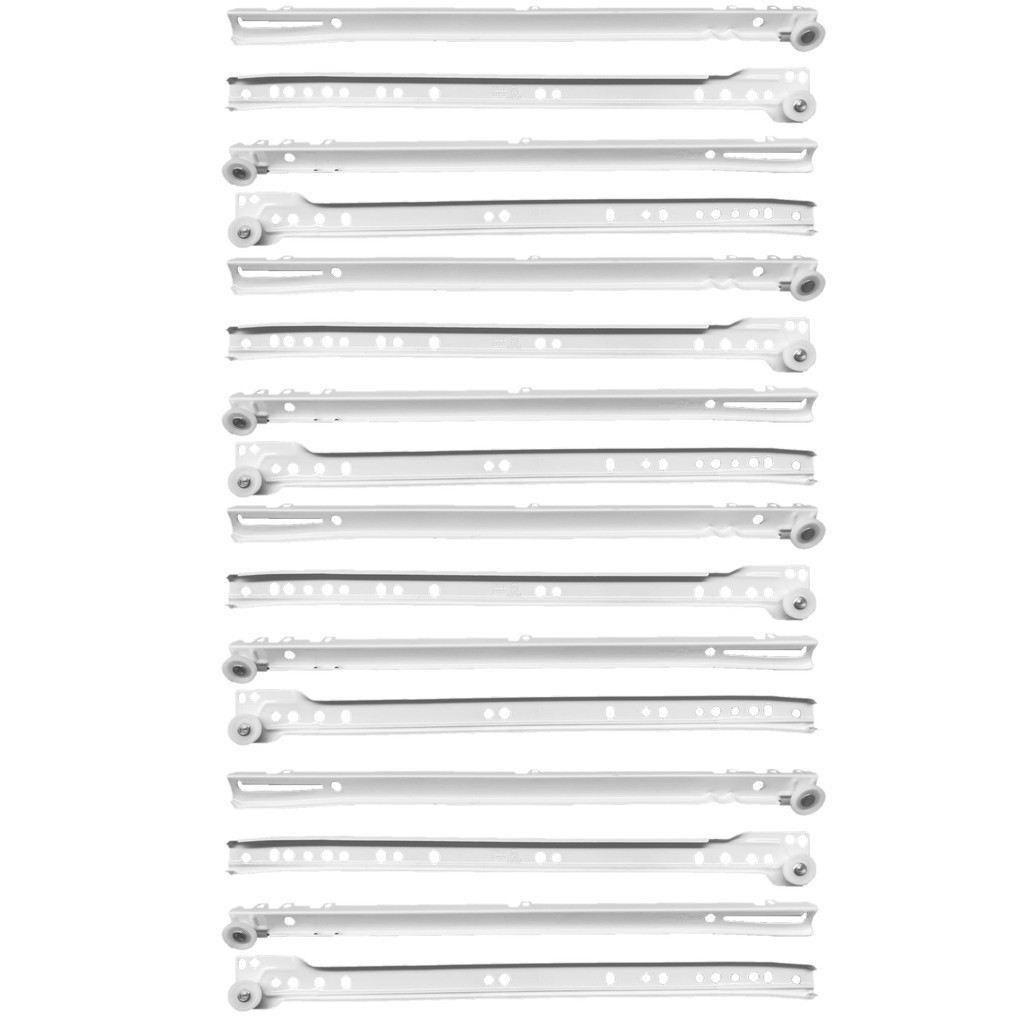 Kit 8 Trilho Trilho Branca Gaveta 400mm 40cm Extra 4 Par em Oferta na Shopee