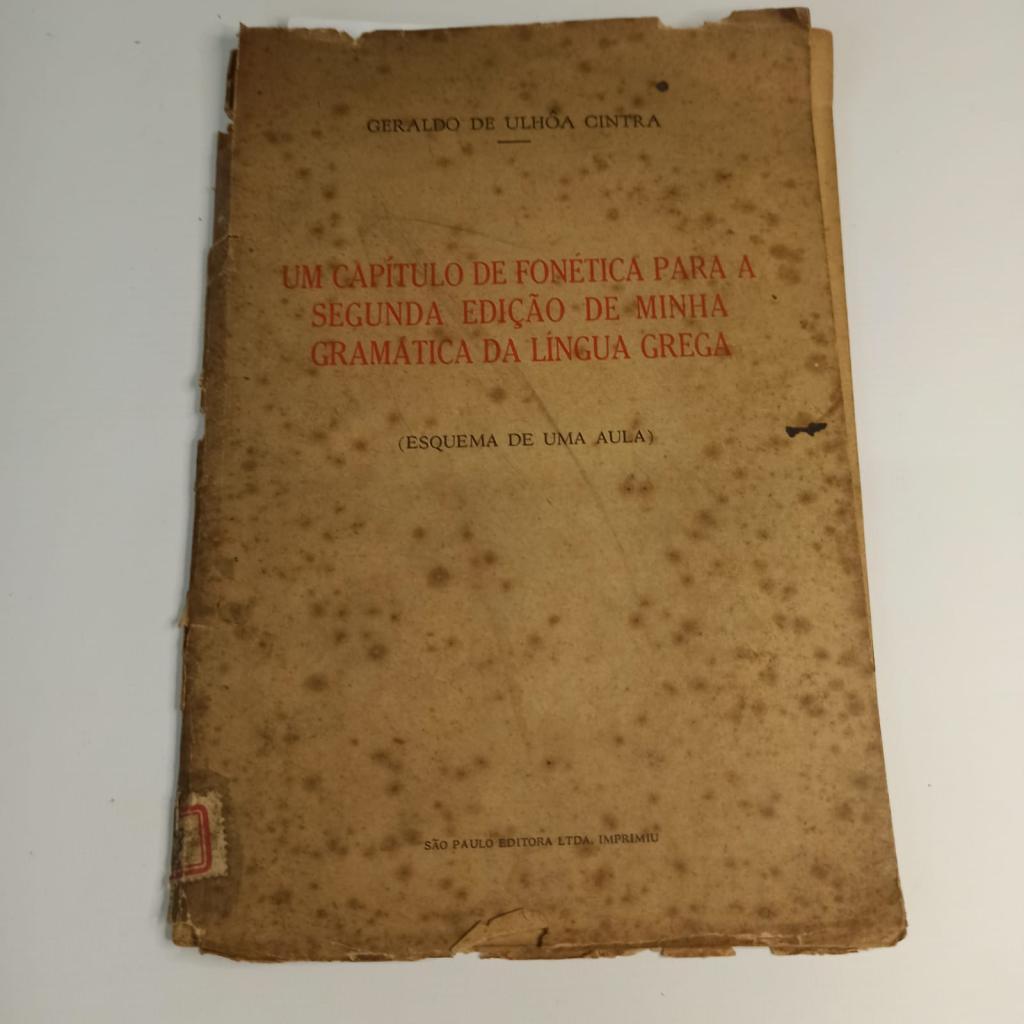 Um capitulo de fonética para a segunda edição minha gramática da língua grega - esquema de uma aula