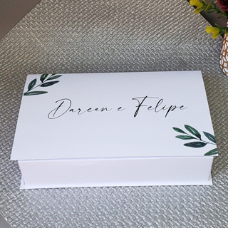 Caixa Convite Padrinhos de Casamento Folhagem Minimalista em Oferta na Shopee
