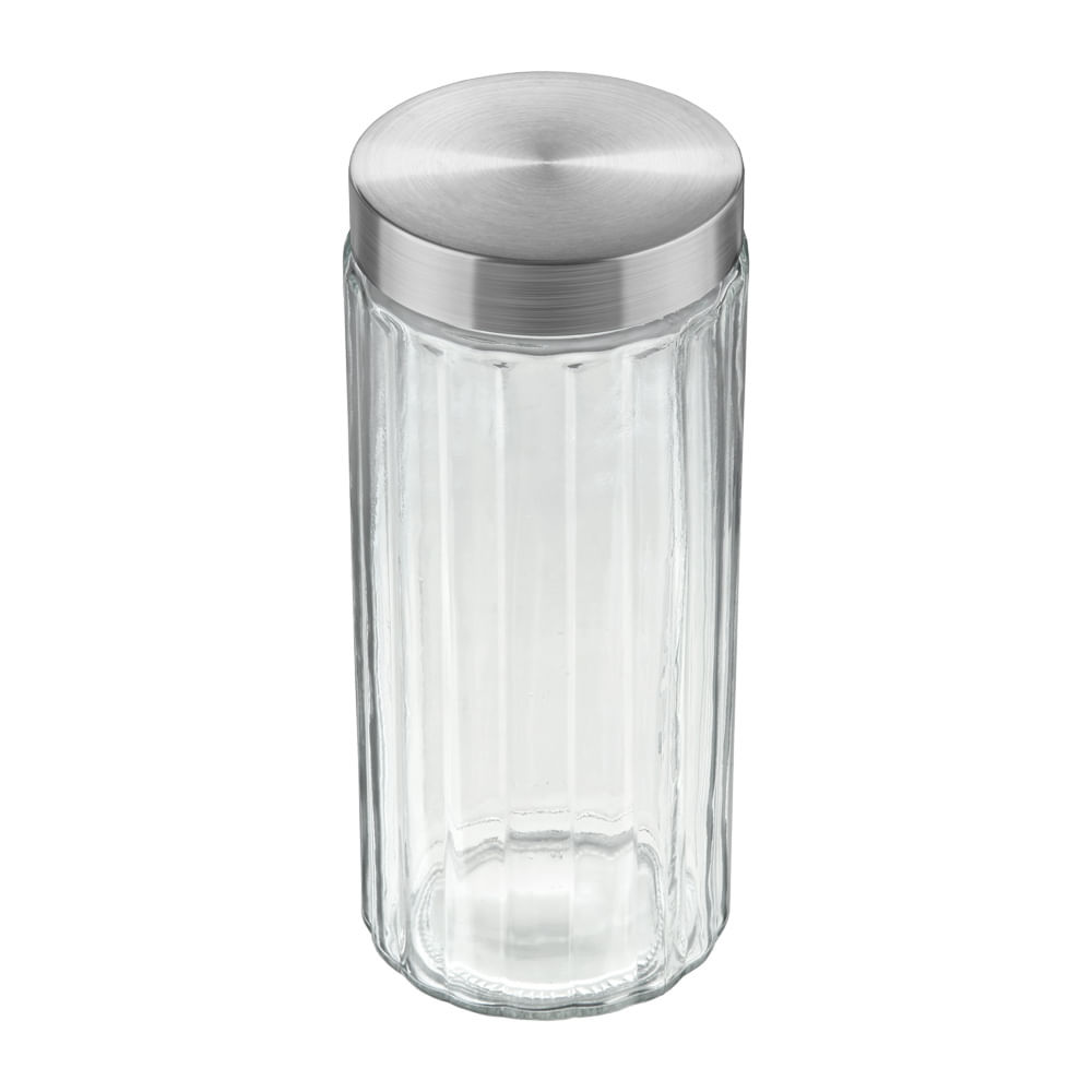 Detalhes do Kit com 3 Potes  Redondos Collection 2,2L Inox Escovado Invicta
