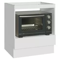 Balcão para Forno/Micro-ondas 70 x 60 cm 1 Gaveta (Sem Tampo) Branco Madesa