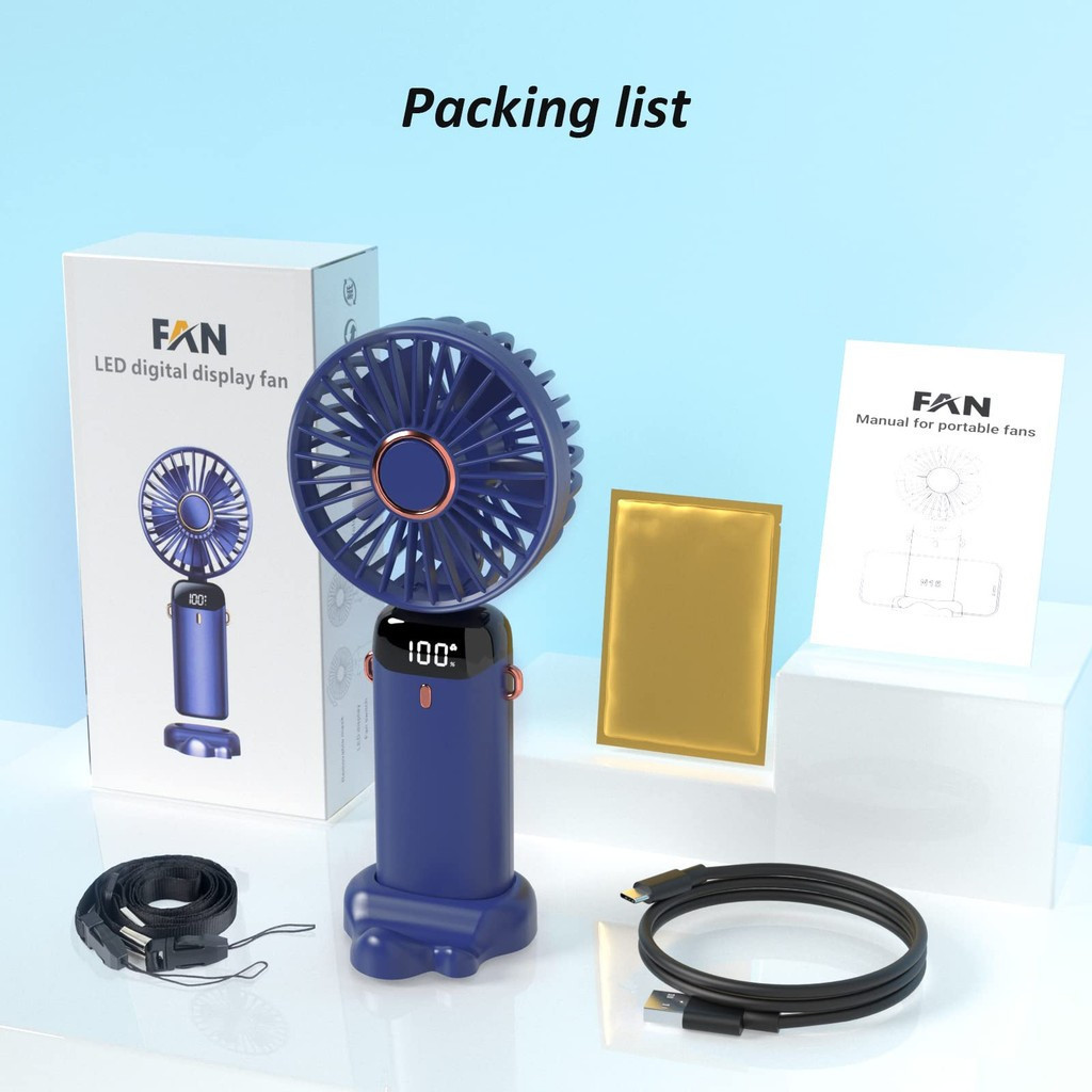 Ventilador Portátil Pequeno Dobrável Digital De Escritório US-N-124