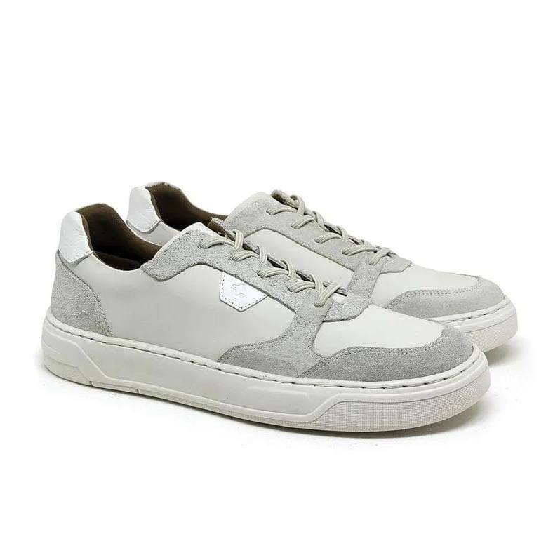 Sapatenis Perlatto Michigan Couro Off White Gelo - MIC015