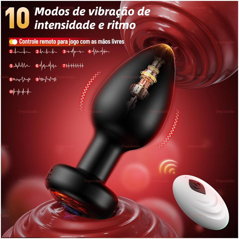 Vibrador Plug Anal Com Controle Remoto Estimulador Anal para Sexo Anal Cu-BT — imagem 2 de 2