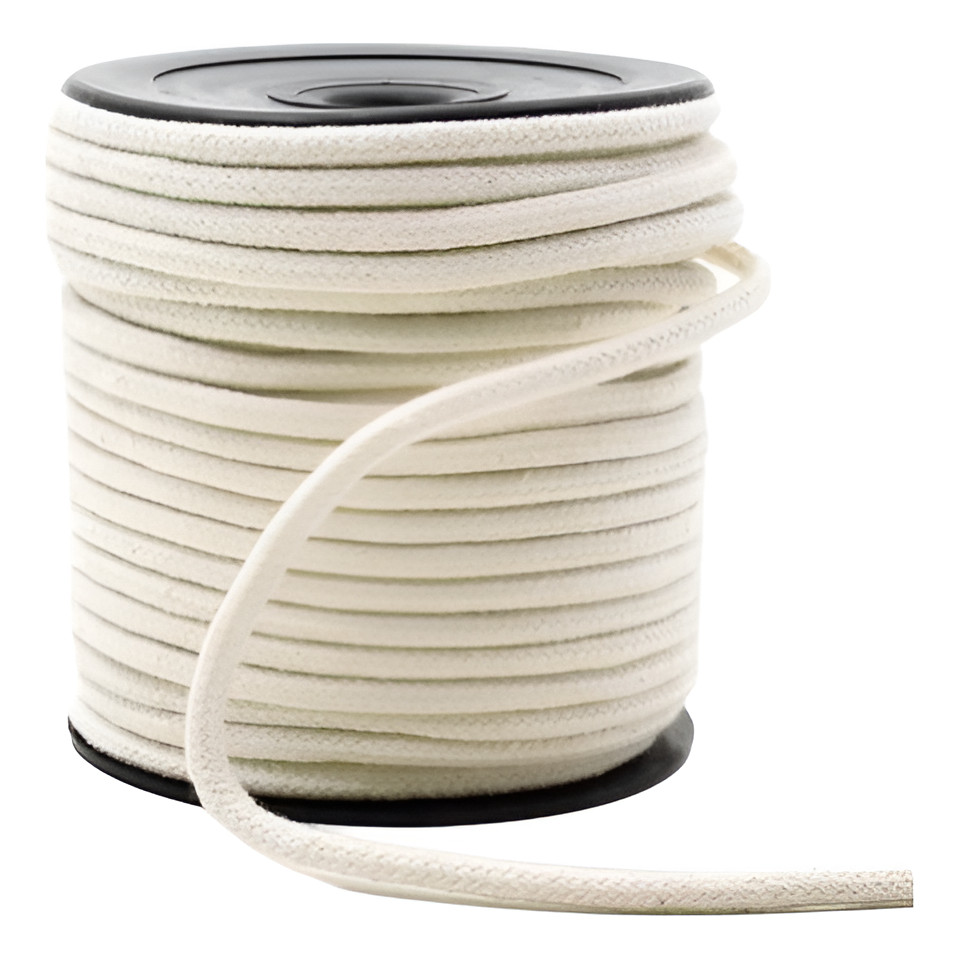 Cordão De Algodão 4mm 50 Metros Trançado Cru Danitex em Oferta na Shopee