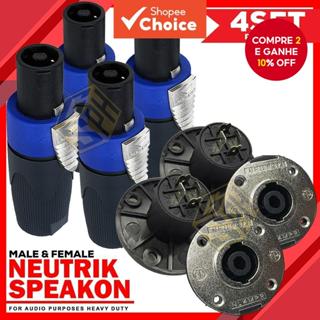 4 Pares Neutrik SpeakON Plug 4 Pinos Conjunto Redondo De Metal Masculino E Feminino em Oferta na Shopee