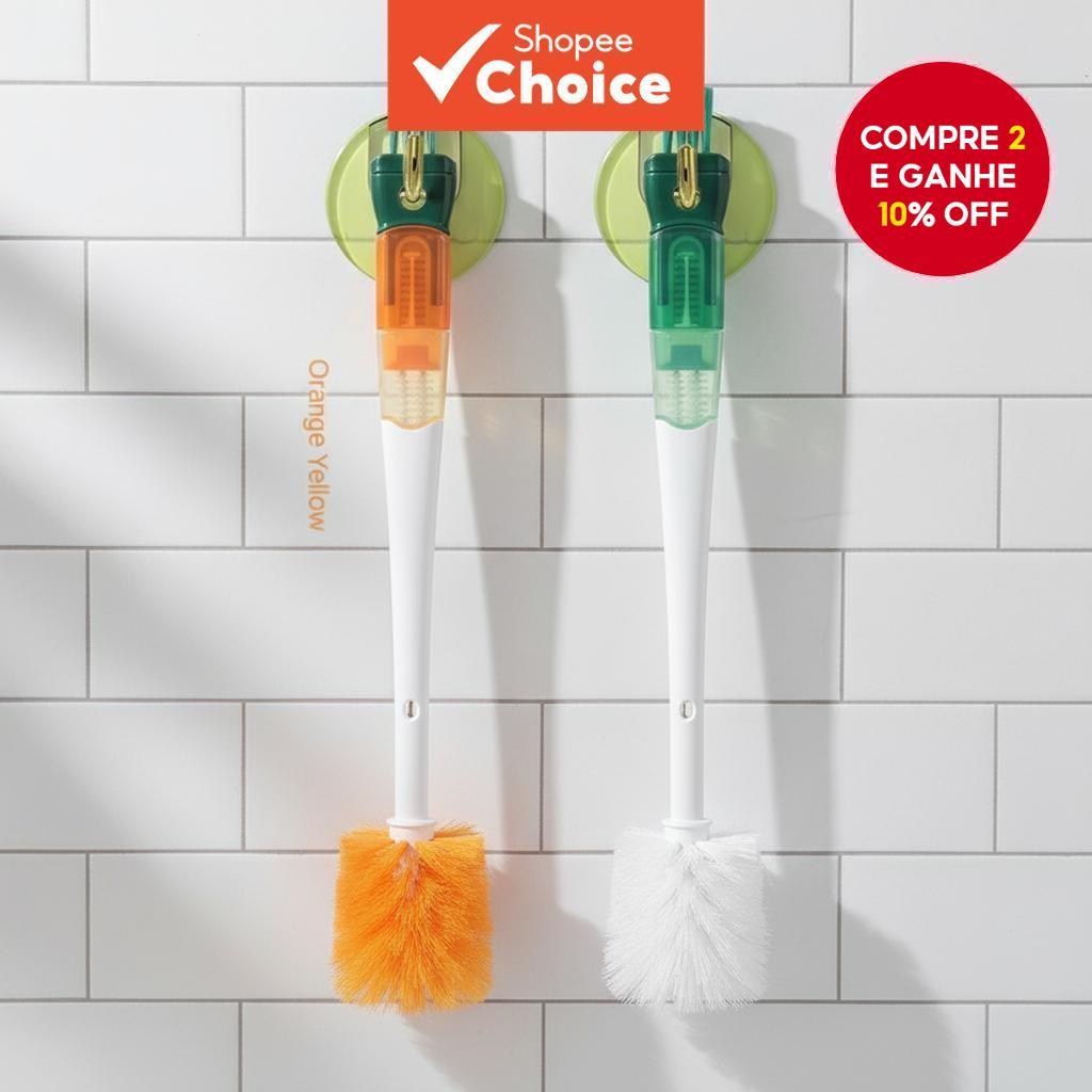  Escova de Copo 4 em 1 com Cabo Longo, Ideal para Limpar Garrafas e Cenouras com Facilidade