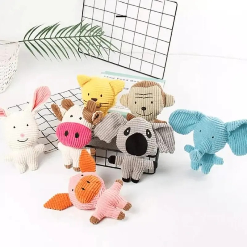 Brinquedo de Pelúcia Pet com Som Mordedor Interativo Diversos Animais Fofos para Cachorro e Gato Alívio do Estresse em Oferta na Shopee