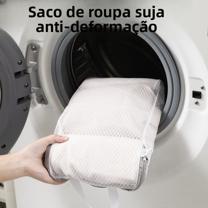 Saco de Lavanderia Anti-Deformação para Máquina de Lavar, Saco de Armazenamento 3D Anti-Emaranhado em Malha