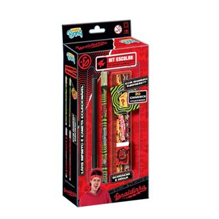 Kit Escolar Enaldinho Lapis Caneta Borracha Regua Chaveiro Surpresa Colecionavel em Oferta na Shopee