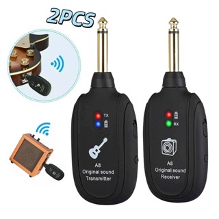 Transmissor E Receptor Sem Fio UHF A8 Para Guitarra, Baixo E Outros Instrumentos em Oferta na Shopee