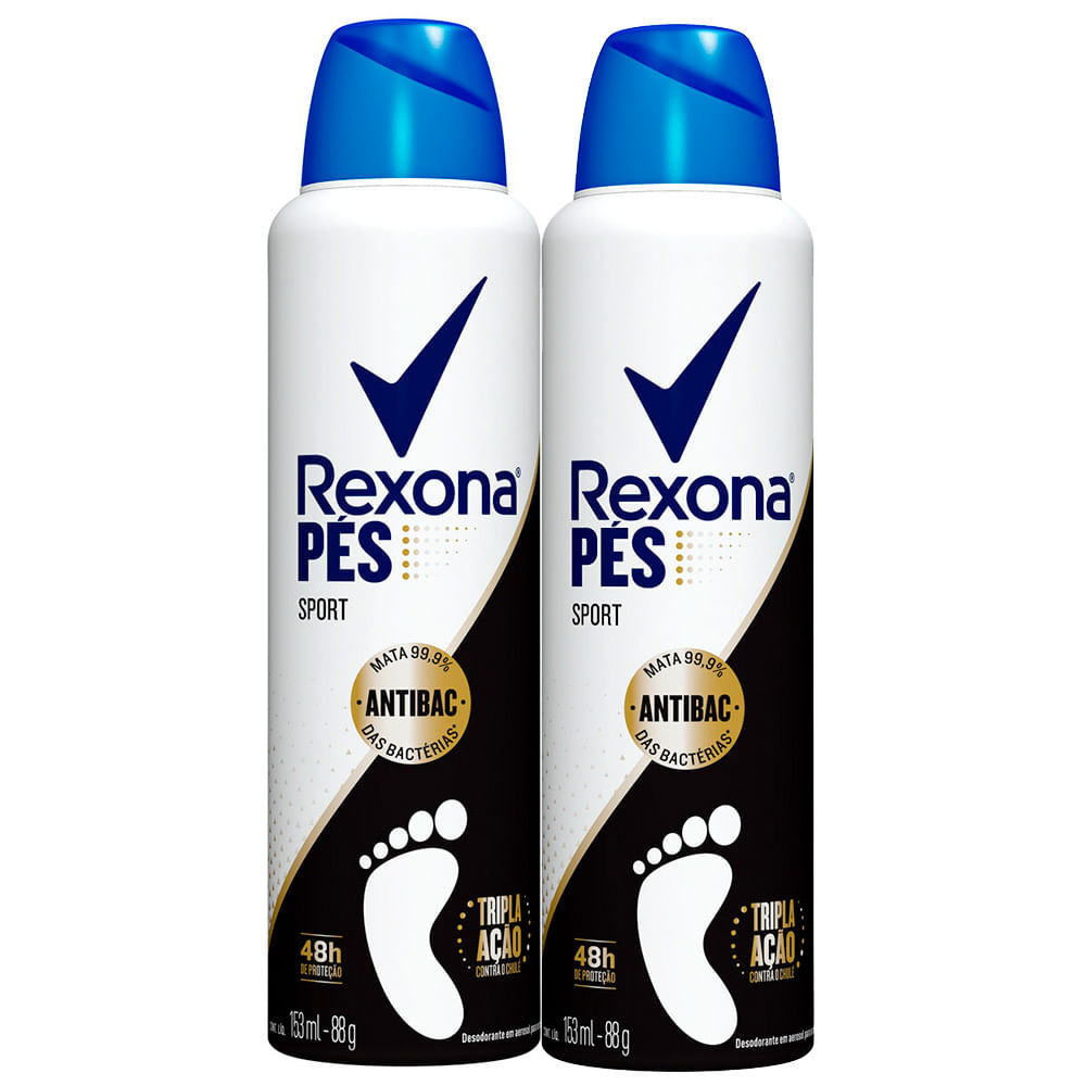 Kit 2 Desodorante Para os Pés Rexona Sport 153ml em Oferta na Shopee
