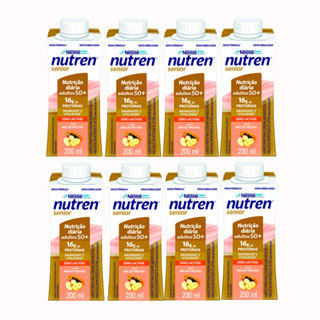 Kit 8 Nutren Senior Zero Lactose Sabor Mix de Frutas com 16g de Proteínas 200ml em Oferta na Shopee