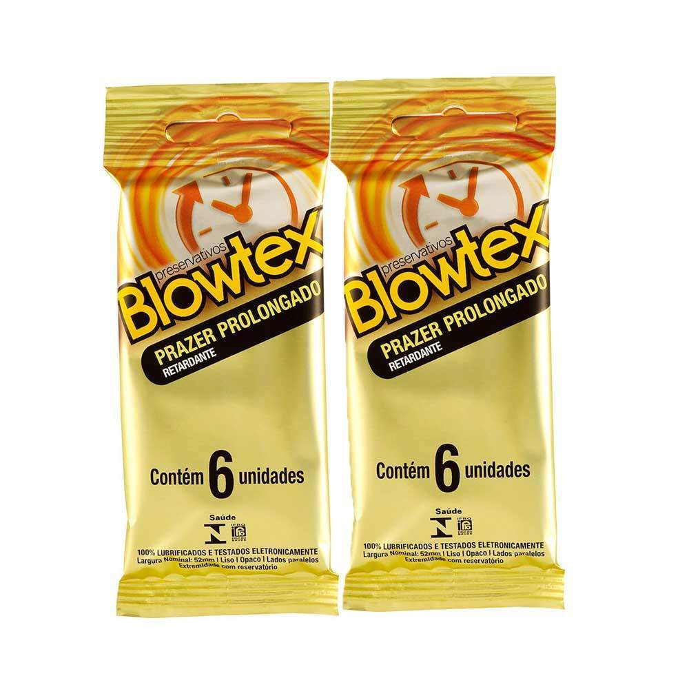 Kit 2 Preservativo Blowtex Prazer Prolongado 6 unidades